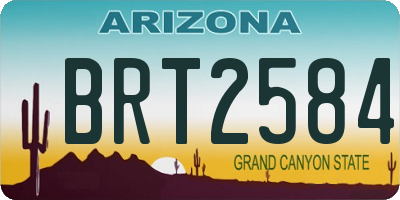 AZ license plate BRT2584