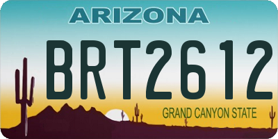 AZ license plate BRT2612