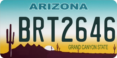 AZ license plate BRT2646