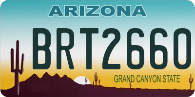 AZ license plate BRT2660