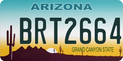 AZ license plate BRT2664