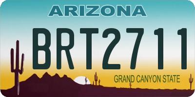 AZ license plate BRT2711