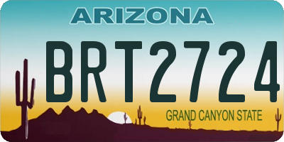 AZ license plate BRT2724