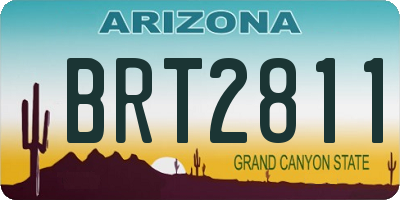 AZ license plate BRT2811