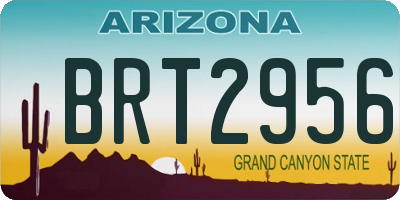AZ license plate BRT2956