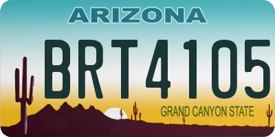 AZ license plate BRT4105