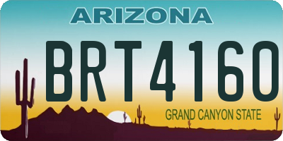 AZ license plate BRT4160