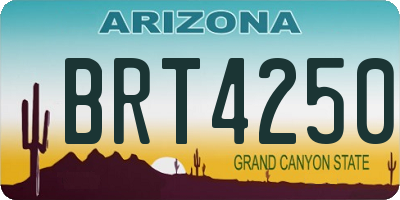 AZ license plate BRT4250