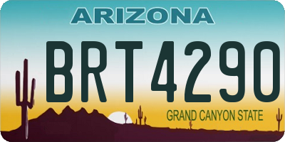 AZ license plate BRT4290