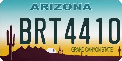 AZ license plate BRT4410