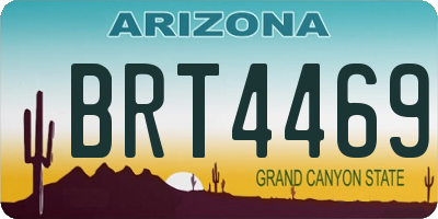 AZ license plate BRT4469