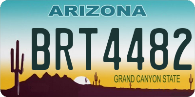 AZ license plate BRT4482