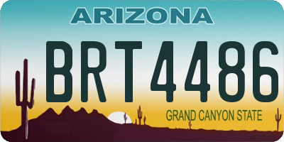AZ license plate BRT4486