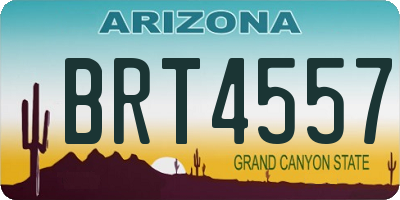 AZ license plate BRT4557