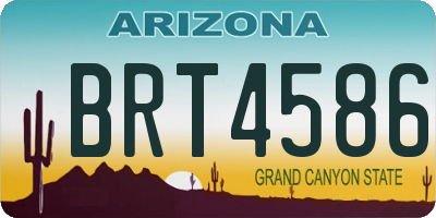 AZ license plate BRT4586