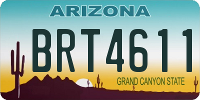 AZ license plate BRT4611