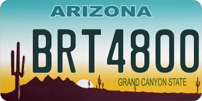 AZ license plate BRT4800