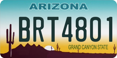 AZ license plate BRT4801