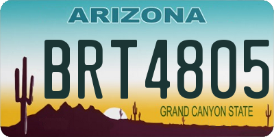 AZ license plate BRT4805