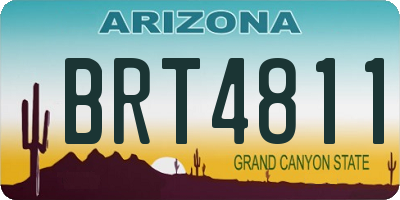 AZ license plate BRT4811