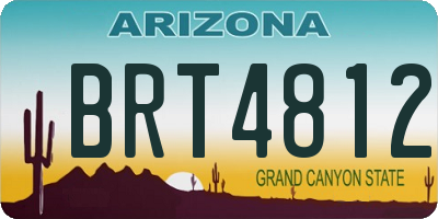 AZ license plate BRT4812