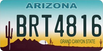 AZ license plate BRT4816