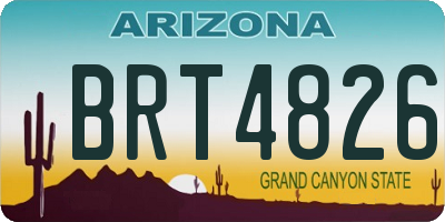 AZ license plate BRT4826