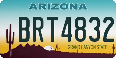 AZ license plate BRT4832