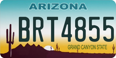 AZ license plate BRT4855