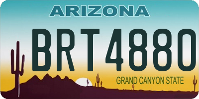 AZ license plate BRT4880