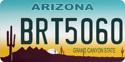 AZ license plate BRT5060