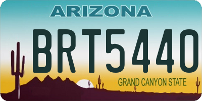 AZ license plate BRT5440