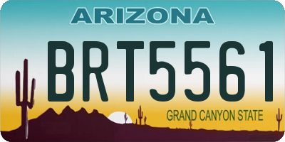 AZ license plate BRT5561