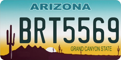 AZ license plate BRT5569