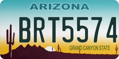 AZ license plate BRT5574