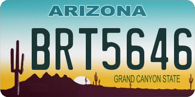 AZ license plate BRT5646