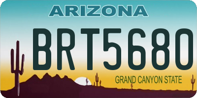 AZ license plate BRT5680