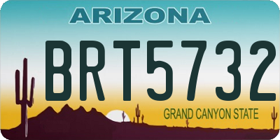 AZ license plate BRT5732