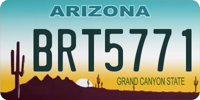 AZ license plate BRT5771