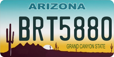 AZ license plate BRT5880