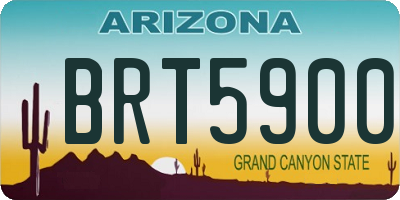 AZ license plate BRT5900
