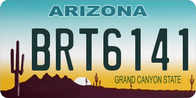 AZ license plate BRT6141