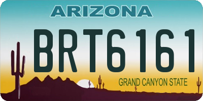 AZ license plate BRT6161