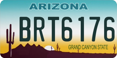 AZ license plate BRT6176
