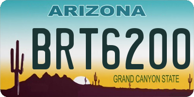 AZ license plate BRT6200