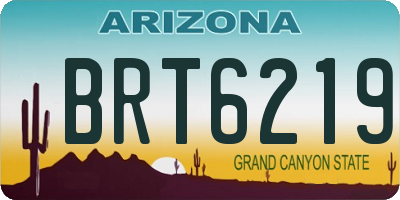 AZ license plate BRT6219