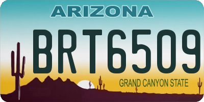 AZ license plate BRT6509