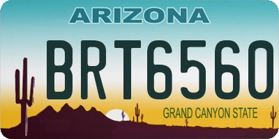 AZ license plate BRT6560