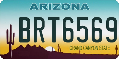 AZ license plate BRT6569