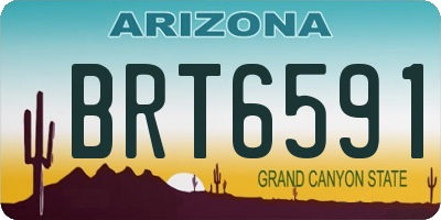 AZ license plate BRT6591